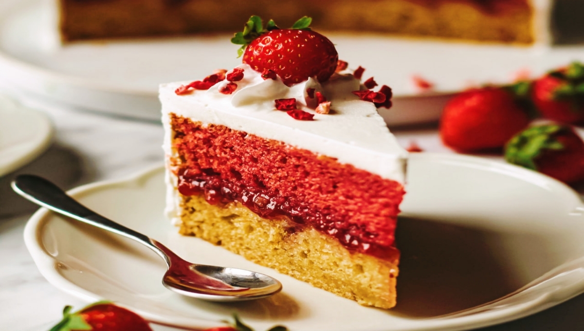 Vanilla Cake With Strawberry Filling Recipe